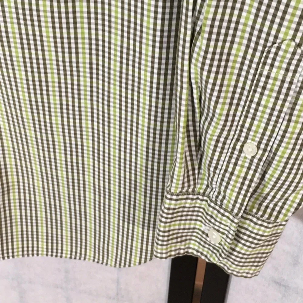 J. Crew green plaid shirt
